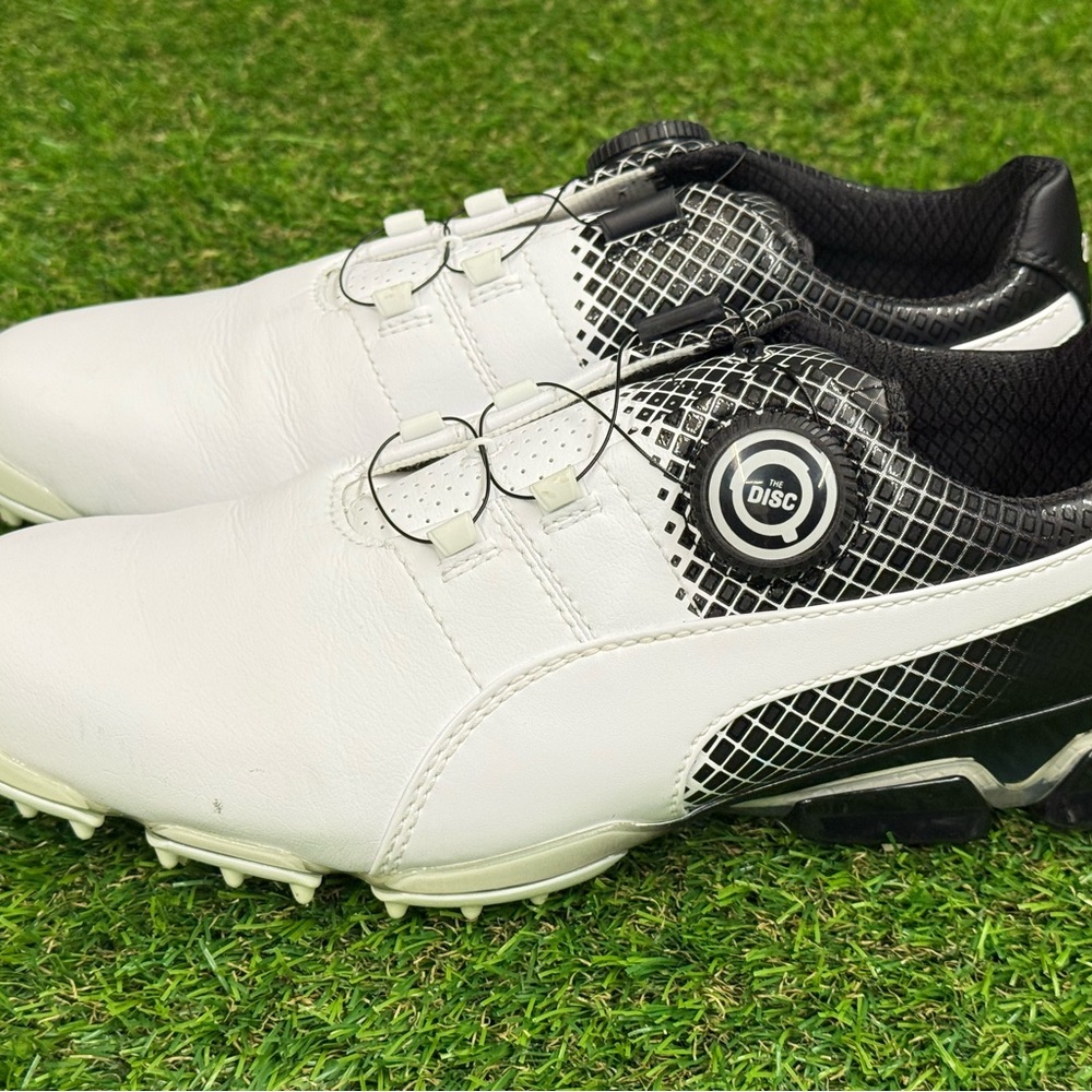 Puma TitanTour Ignite Disc Golf Shoes | White/Black | 7.5 US | Special Edition
